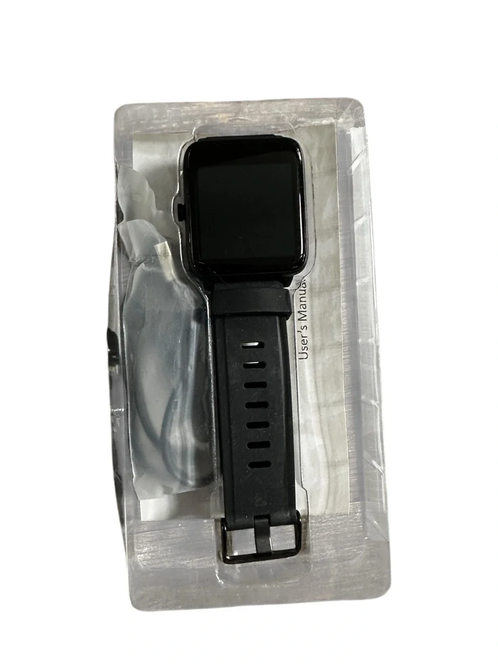 3Plus Vibe Lite Smartwatch black wristband square digital color display NIB
